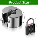 Water Faucet Spigot Lock Outdoor, Stainless Steel Hose Bib Lock (with Padlock), Hose Spigot Gate Valve Lockout, Prevent Water Theft, Spigot for Protection