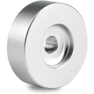 45 RPM Record Adapter 7 Inch Vinyl Record Solid Aluminum Dome 45 Adapter for Turntables (32G, Silver)
