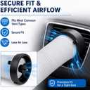 Car AC Vent Extender for Back Seat, 7–102in Flexible Air Vent Hose, Directs Cool or Hot Air, Rear Seat Cooling Tube for Kids, Pets, Baby Car Seats, Back Seat Air Conditioning for SUV Sedan Travel