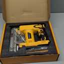 18 Gauge Brad Nailer/Narrow Crown Stapler Compatible with Dewalt 20V MAX Battery(NO Battery) 2 in 1 Cordless Nail Gun with 1000 Nails and 1000 Staples for Home Improvement, DIY and Woodworking (Yellow)