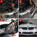 Jaronx Compatible with BMW V Brace Cover,Grille Inserts V Bar Brace Wrap Covers Compatible with BMW X3 F25 G01/ X4 F26 G02/X5 E70 F15 G05/X6 E71 F16 G06/X7 G07,Front Grill Insert Stripes(Red)