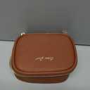 Mini Makeup Bag with Led Mirror, Small Travel Make up Bag 3 Light Modes Adjustable Brightness, for Women Organizer Cosmetic Bag, Portable Travel Train Toiletry Bag, for Pool Parties Work Touch-Ups