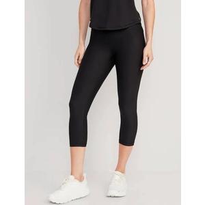 Old Navy Women's High-Waisted Powersoft Crop Leggings, S/M Black