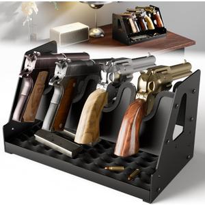 Metal Gun Safe Pistol Rack - Gun Safe Pistol Rack, Handgun Holder for Gun Safe fits Most Pistol and Revolvers, Pistol Storage Rack, 3 Build Options