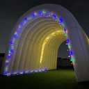Inflatable Sports Tunnel Entrance with Built-in Blower Advertising & Event Archway for Exhibitions, Shops, Supermarkets & Schools (White, 16x10x10Ft)
