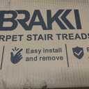 Brakki Bullnose Carpet Stair Treads, Non Slip Stair Treads for Wooden Steps Indoor, Stair Runner, Soft Stair Rugs, Edging Stair Protectors, Washable, 29.5"x9.5"x1.5" 14pcs, Grey
