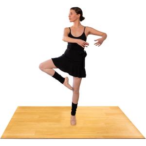 Marley Dance Floor for Home & Studio | 3Ft x 4Ft | Portable Dance Floor Mat for Ballet, Tap, Irish Dancing & More| Roll-Out Vinyl Flooring for Dancers | Marley Flooring | 5MM, Size: Small