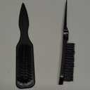 Yiyiring Bristle Slick Back Hair Brush Set Smoothing Brush for Smooth Flyaways, Frizz, Sleek Ponytail, Buns and Edge Hair Control, Teasing Gel Comb Styling Accessories for Women(Black)