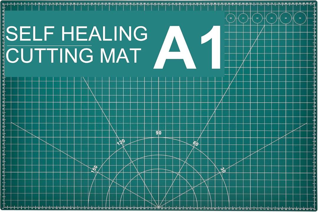 Prime Vinyl Cutting Mat, 23" x 35" Large Self Healing Sewing Mat, 5-Ply Heavy Cut Board, Rotary Cutting Mat for Crafts, Sewing Supplies and Quilting Tools.