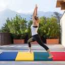 Gymnastics Tumbling Mats Portable Gymnastics Mat Folding Tumbling Mat Thick Yoga Mat Exercise Mat with Carrying Handles for home Workout outdoor Yoga Gymnastic