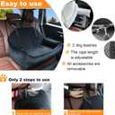 Dog Car Seat Bed for Large/Medium Dogs or 2 Small Dogs, Pet Booster Seat for Dog Travel Safety, Soft Fabric and Non-Slip Base, Can be Disassembled and Easy to Clean (Black Outside Grey Inside)