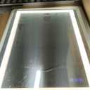 LED Bathroom Mirror with Lights 36"x24" Smart Wall-Mounted LED Mirror Lighted Bathroom Mirror with Stepless Dimmable, Touch Screen Button, Anti-Fog, Memory Function, Adjustable Colors