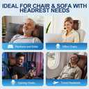 Leather Recliner Pillow, Adjustable Neck & Head Support Pillow, Pu Leather Non-Slip Headrest for Pain Relief & Relaxation, Ideal for Recliner Chair, Couch, Office Chair, Sofa