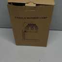 Candle Warmer Lamp with Timer Dimmer, Modern Wax Warmer for Scented Wax Jar Candle Warmer with 2 Bulbs, Adjustable Height Glass Lamp for Gifts for Women, House Warming Gifts, Home Decor, Gold Amber