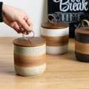 Miamolo Spice Jars with Lid, Coffee Container Kitchen Food Storage Jars for Spice Sugar Tea Bag, Stackable Decorative Canisters for Countertop, 37 fl.oz