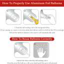 2 x Valentines Day Bear Standing Balloons, 1Pcs Giant 58Inch Bear Aluminum Foil Mylar Balloons for Valentine's Day Birthday Wedding Party Decorations