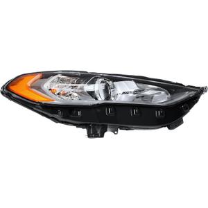 Headlights Fit for 2017 2018 2019 2020 Ford Fusion Head Light W/LED DRL Halogen Projector Headlamp (Passenger Side)