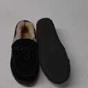 Men's Sheepskin Moccasin Indoor/Outdoor Slippers (13, Black03)