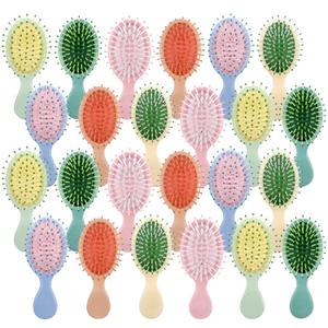 Mini Detangling Hair Brush, Portable Travel Air Cushion Massage Comb, Multicolor Set for Women and Girls, 24 Packs