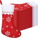 Zubebe 36 Pcs 15 Inch Felt Christmas Stockings Stockings Xmas Decoration Stockings Rustic Christmas Santa Stockings for Christmas Party Favors Home Decor (Snowflake)