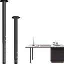 Adjustable Metal Desk Leg 21~36 Inch, Adjustable Metal Table Legs, Home Office DIY Furniture Leg Set, for Computer Desk Dining Table Office Desk (2, Black)
