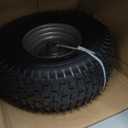 15x6.00-6" Front Turf Tire and Wheel for Craftsman Riding Mowers | 3" Centered Hub | Bore ID 3/4" | 400lbs Capacity | Natural Rubber 4 Ply with Tube 2PCS