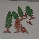 5 Pcs Wooden Pine Tree Decor, Standing Spring Trees Signs, Cabin Decor, Spring Decor, Rustic Tiered Tray Decor, Farmhouse Decor for Home Table Centerpiece Shelf Mantel Decor