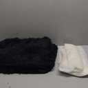 MIULEE Microfiber Bathroom Rugs and Mats Sets 2 Pieces Extra Thick Non Slip Bath Mat Absorbent Soft Shaggy Washable Quick Dry Rug for Bath Room Floor Restroom, 16"x24"+20"x30", Black