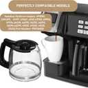 12-Cup Replacement Coffee Carafe Compatible with Hamilton Beach Coffee maker Pot 49902, 49915, 49905C, CM4309, 49317, 49467, 49611, 49904, 49934, 46230, 46290, 46293, 46294, 46299