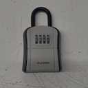 Puroma Key Lock Box, Portable Combination Lockbox Wall-Mounted Key Storage Box for House Keys, Resettable Code Safe Security Lock Box for Home, Office, Apartment Spare Key Storage (1 Pack, Gray)