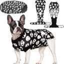 CuteBone Dog Surgery Recovery Suit Cat Surgical Onesie Female Body Suits Male Prevent Pet from Licking Wounds SSF05XS (Skull)