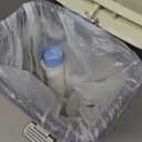 rejomiik Small Bathroom Trash Can with Lid 2.1 Gallon Soft Close Step Slim Garbage Can Waste Bin for Office, Bedroom, Kitchen, Cream