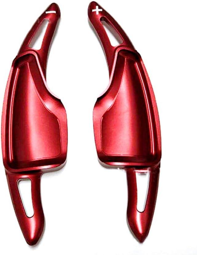 HIGH FLYING 2pcs Interior Accessories Steering Paddle Shift DSG Extensions Red for Chevy Chevrolet Camaro 2016-2022, C7 Corvette 2014-2019