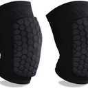 Knee Compression Pads,Basketball Knee Pads with Honeycomb Padding, Breathable and Non-Slip Knee Pads for Volleyball Gym Running Workout Sports, Hex Knee Pads Sleeves for Men and Women (A Pair) XL