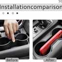 Car Cup Holder Insert Compatible with Cadillac XT5 XT6 CT4 2020-2025 TPE Removable Center Console Cup Holder Storage Box Interior Accessories