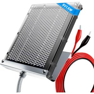 POWOXI Solar Panel for Deer Feeder 6V 1.5W Waterproof Solar Battery Charger with Mounting Bracket Alligator Clip Game Feeders Solar Panel 6 Volt