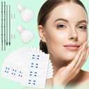 Face Lift Tape Invisible With String, Face Tape Lifting Invisible, Neck Lift Tape Behind Neck, V-Shaped Instant Facelift, Waterproof Transparent for Sagging Skin, Double Chin, Wrinkles, Eyes, 160PCS-F