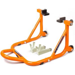 GRAND PITSTOP Motorcycle Stand, Paddock Lift Stand for Rear Wheel with Fork & Swingarm Spool,Weight Capacity 529 lbs/240 Kg's, Dismantable Stand, for Honda Kawasaki Suzuki Motorcycles, Orange