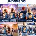 Oraben Clear Backpack Stadium Approved, Clear Bag 12 x 6 x 11 in, Small Transparent Backpack for Concerts, Sports Events, Festivals, Waterproof, Adjustable Straps, Women Men