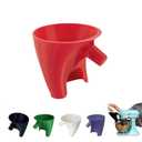 Flour Funnel for KitchenAid Mixer 5 Qt, Anti-Splash Attachment for Tilt-Head Stand Mixer 4.5 & 5 Quart (KSM150), Dishwasher Safe No-Mess Baking Tool, Easy Pour Accessory (Red)