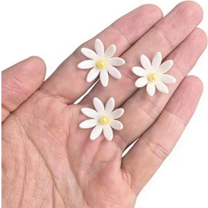 108 Count Edible Flower Cake Decorations, Small Edible Flowers, Sugar Flowers, Cakes & Cupcakes Toppers, Edible Dessert Decorations (0.8 Inch) (8 Petals White)