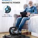 Under Desk Bike Pedal Exerciser, Quiet Magnetic Mini Exercise Bike with MERACH App for Arm, Leg Recovery, Physical Therapy, Smooth Foot Desk Cycle