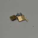 CINCINNO Solid Brass Padlock with Key, Key Lock with 1-9/16" Wide Body, 2 Pack Keyed Alike Locker Lock with Key