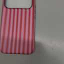 Jusy Compatible with MagSafe Striped Case for iPhone 17 Pro, Cute Aesthetic Striped Magnetic Phone Case, Soft TPU and Hard PC Protective Phone Cover for Women Girls(Matte) - Red
