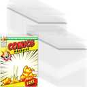 VOKOY 200 Pack Resealable Current Size Comic Book Bags, Crystal Clear Self Sealing Comic Sleeves Storage Protection for Regular Comics Magazine Storage, 7.2 X 10.6 Inches
