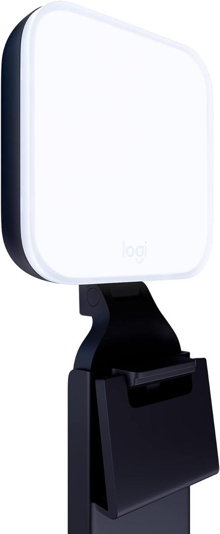Logitech for Creators Litra Glow Premium LED Streaming Light with TrueSoft- Computer lighting for video conferencing, Zoom meetings, with adjustable mount and desktop app control for PC/Mac - Graphite (3.6" x 3.6" x 1.1")