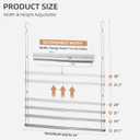 STORAGE MANIAC Hanging Closet Rod, Adjustable Width and Height Closet Hanging Organizer, Space-Saving Clothes Hanging Bar, Closet Extender Hanging Rod Double Closet Hanging Rod, 1 Pack Chrome