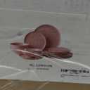 Ceramic Dinnerware Set for 4 | Speckled Stoneware Plates and Bowls with unglazed terracotta | Scratch Resistant, Dishwasher & Microwave Safe Dishes Sets- 12-Pcs Pink