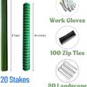 PotatoLife Plastic Fence Extra Strength with Stakes, 40'' x 100' Roll (Green, 40'' x 100')