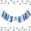 Kreatwow Prince 1st Birthday Decorations Royal Blue Gold Prince High Chair Banner Crown 1st Birthday Decor Royal Prince Birthday Decor Crown Royal Celebration Party Decor for Baby Boy's1st Birthday